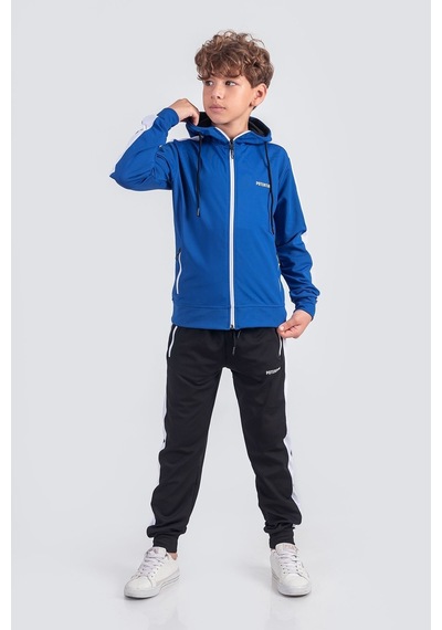 Pina Kids Erkek Çocuk Scuba Potential Kalın Şeritli Kapüşonlu Dalgıç Kumaş Eşofman Takımı Esf7026 Mavi Pina Kids Erkek Çocuk Scuba Potential Kalın Şeritli Kapüşonlu Dalgıç Kumaş Eşofman Takımı Esf7026 Mavi