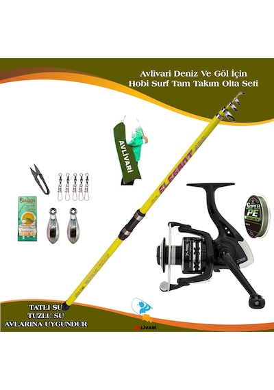 Albastar Elagant 420 Cm 100-200 Gr Avlivari Superx Tam Takım Hobi Surf Olta Seti-9596