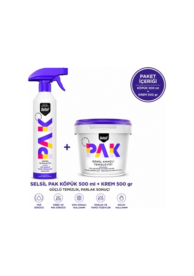 Selsil Pak Köpük 500ml + Krem 500gr Diğer