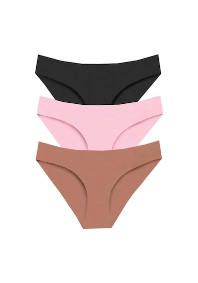 New Lilla 301 Kadın Dikişsiz Lazer Bikini Külot Paketi Çok Renkli