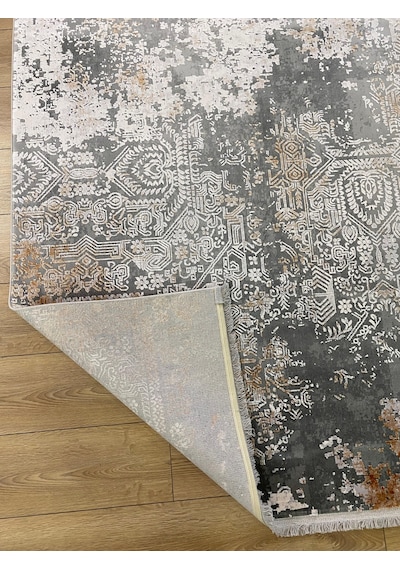 Çam Halı Bodrum 888 Gri Bakır Salon Halısı Mutfak Halısı Oturma Odası Halısı Modern Makine Halısı Gri 2