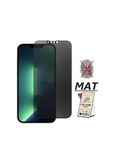 Apple Uyumlu iPhone 13 Pro Max Mat Seramik Cam Nano Esnek Kırılmaz Full Tam Kaplayan Ekran Koruyucu 78312293