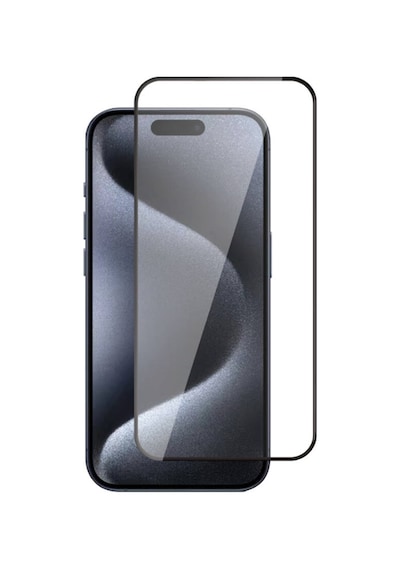 Ariatech Apple iPhone 15 Pro Uyumlu 3d Rika Thtterli Cam Ekran Koruyucu-siyah