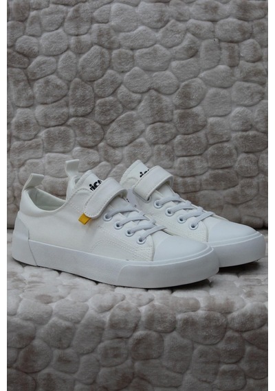 Vicco 346.p24y.141-11 Lee Beyaz Keten Sneaker Unisex Çocuk Ayakkabı 001