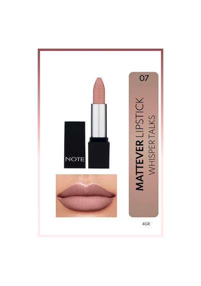 Note Cosmetique Mattever Lipstick Yarı Mat Saten Bitişli Ruj 07 Whisper Talks - Nude