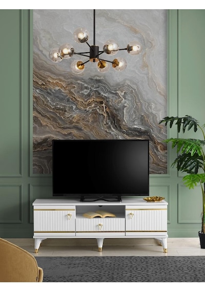 110 CM KORDON MDF MEBRAN KAPAK TV SEHPASI