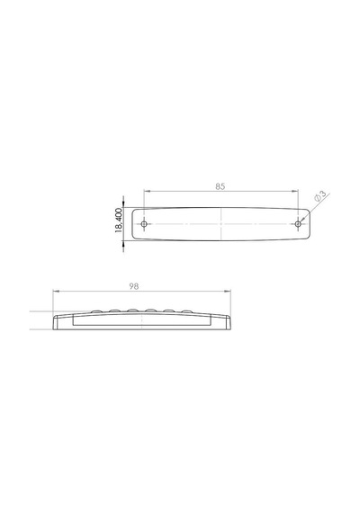 Parmak Lamba 6 Led’li 12V/24V Mavi