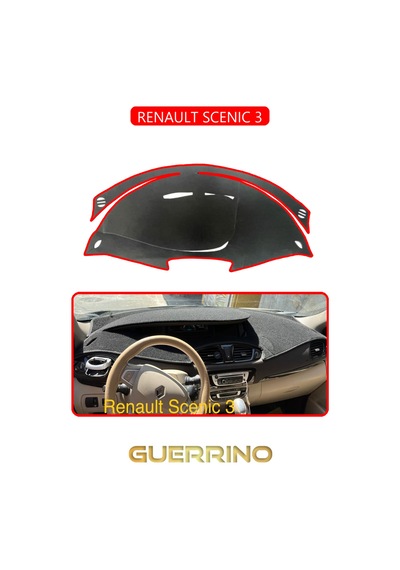 Renault Scenıc 3torpido Koruma Halısı Kırmızı Kenar