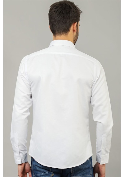 Tudors Slim Fit Dar Kesim Oxford Spor Erkek Gömlek-19310 Beyaz Tudors Slim Fit Dar Kesim Oxford Spor Erkek Gömlek-19310 Beyaz