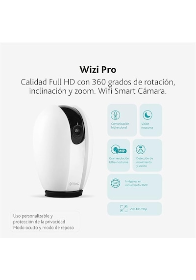 2agk02 Ttec Wizi Pro Full Hd 360 Derece Tak Çalıştır Wi-fi Akıllı