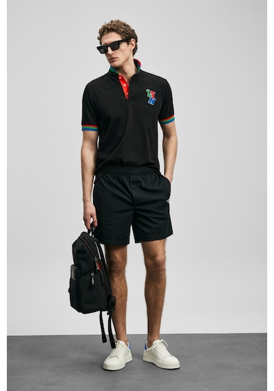 Lufian Fun Smart Erkek Polo Tişört Siyah Siyah 111040231100100 Siyah