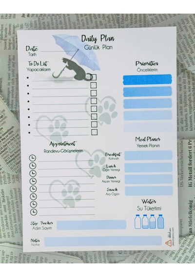 Günlük Planlayıcı 50 Adet - Koala Desenli