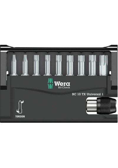 Wera Bit-Check 10 Torx Universal 1 Bits Seti 05056164001