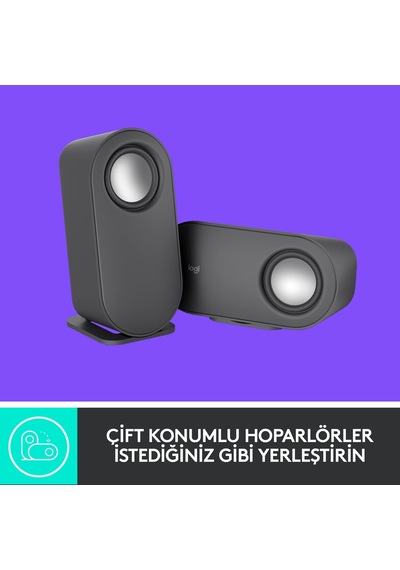 Z407 2.1 Bluetooth Hoparlör Sistemi, Subwoofer, Kompakt Tasarım, Kontrol Kadranı, 20 M Kablosuz Kullanım Mesafesi, 80 W, Siyah