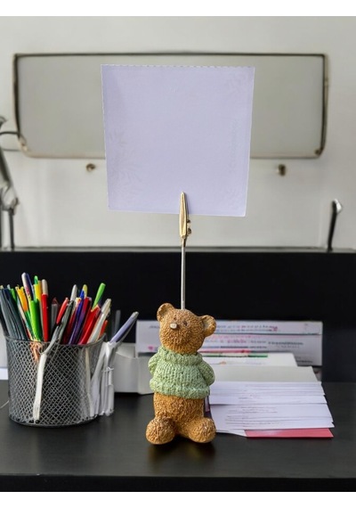 Sevimli Ayıcık Teddy Fotoğraf Not Tutacağı Hediyelik Not Tutucu Kahve