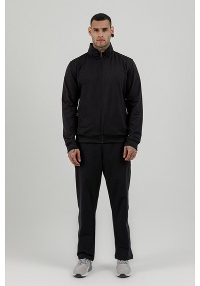 Airlife Sportswear Tam Boy Fermuarlı Erkek Dik Yakalı Eşofman Takımı Siyah