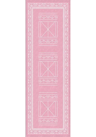 Pembe Etnik Desenli Premium Masa Örtüsü Runner Rnr429n11