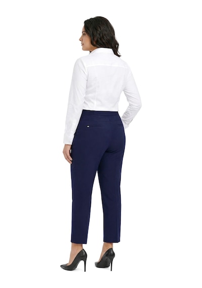 Kübra Kadın Kumaş Bilek Pantolon Bel Yarım Lastikli Bgl-st05389 Lacivert