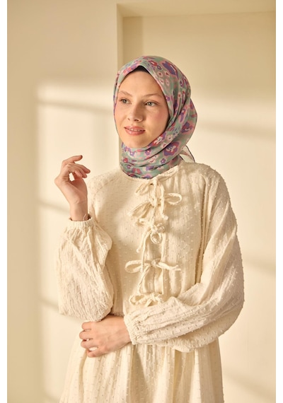 Silk Home Soft Eşarp 73090-20 Pastel Yeşil, Eflatun, Pembe, Somon Pembe