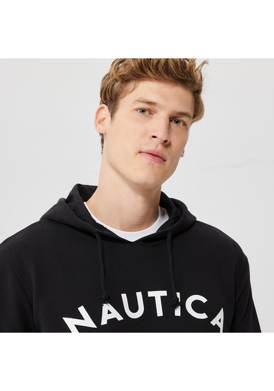 Nautica Erkek Siyah Standart Fit Sweatshirt Baskılı Ke37604t Siyah