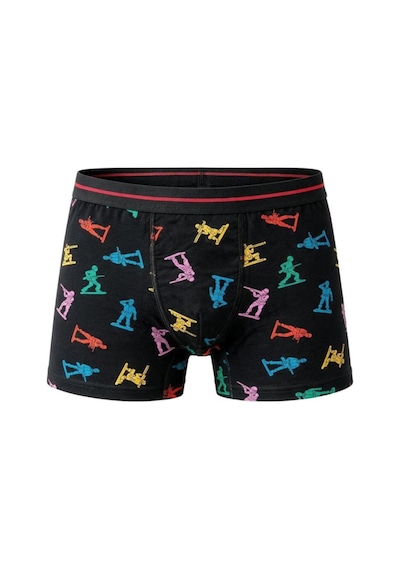 Trendybee Erkek Çocuk Eğlenceli Desenli Esnek Penye Pamuklu Boxer 6'lı Set Desenli-1 Desenli-1