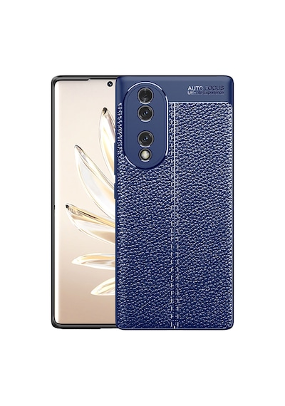 Honor 70 Kılıf Deri Görünümlü Silikon Kamera Korumalı Üstün Koruma Pazarplus Lacivert