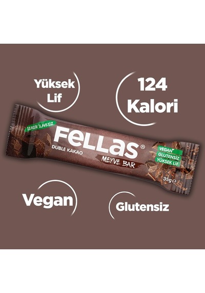 Fellas Meyve Bar, Duble Kakaolu, 35gr X 12 Adet