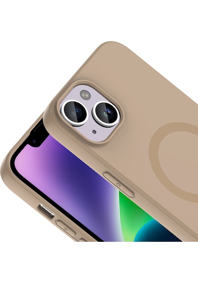 Maks Technology iPhone Uyumlu 13 Kılıf M-safe Şarj Özellikli Mkst Aris Silikon Kapak - Yeşil