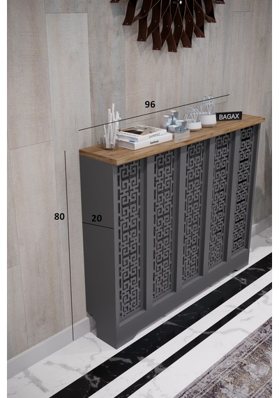 Dekoratif Petek Dolabı Kalorifer Peteği Kapatma Ünitesi Modern Tasarım İç Ölçü 96 Cm Dış Ölçü 100 Cm Petek 96 Antrasit Üstü Çam D5 Dekoratif Petek Dolabı Kalorifer Peteği Kapatma Ünitesi Modern Tasarım İç Ölçü 96 Cm Dış Ölçü 100 Cm Petek 96 Antrasit Üstü Çam D5