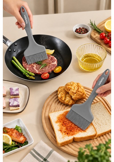 Premium Yanmaz Yapışmaz Isıya Dayanıklı Silikon Yumurta, Hamur Fırçası Vanilya
