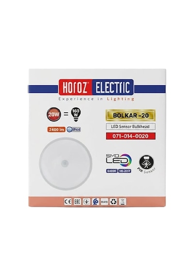 Horoz 20w Sensorlu Beyaz S/u Led Armatur