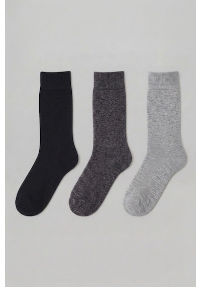 Socketta 3'lü Karışık Renkli Erkek Business Pamuk Dikişsiz Esnek Soket Çorap - Premium Siyah-gri Melanj-antrasit Melanj Socketta 3'lü Karışık Renkli Erkek Business Pamuk Dikişsiz Esnek Soket Çorap - Premium Siyah-gri Melanj-antrasit Melanj