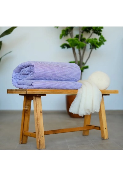 Özyurtlar Home %100 Merinos Kuzu Yün Pike Battal Boy 220x240 Lila - Mor