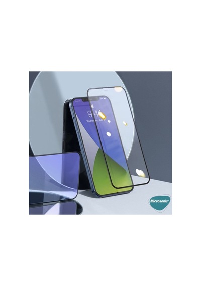 Apple iPhone Uyumlu 12 Mini Tam Kaplayan Temperli Cam Ekran Koruyucu Siyah
