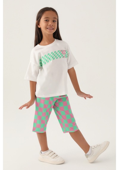 Rolypoly Saint Tropez Krem Kız Çocuk Kapri Takım 5274-43003 Krem