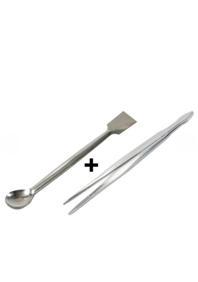 Spatül Öğrenci Tipi + Penset Düz Ssivri Uçlu 16 Cm Nikel Kaplama