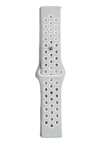 Newface Watch 20mm Spor Delikli Kordon - Gri-beyaz Açık Mor