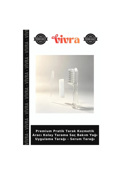 Premium Pratik Tarak Kozmetik Aracı Kolay Tarama Saç Bakım Yağı Uygulama Tarağı - Serum Tarağı