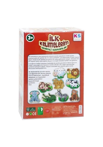 Ilk805 İlk Kelimelerim -ks Puzzle Çok Renkli