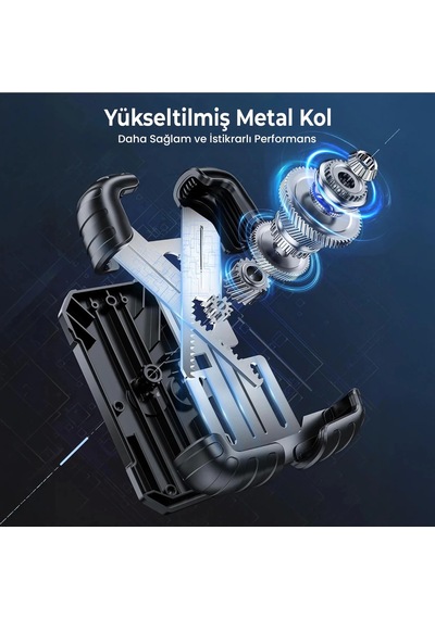 360 Derece Ayarlanabilen Gidon Bağlantılı Bisiklet Motosiklet İçin Abs 4-7.8 İnç Telefon Tutucu Siyah