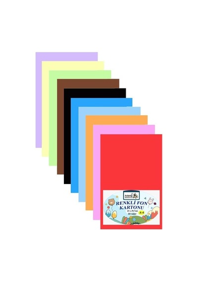 A4 Fon Kartonu 10 Lu 21x29,7 Cm 1 Paket Artlantis 10 Renk Fon Kartonu 21 29,7 1 Paket