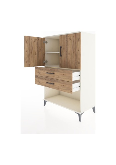 Hyperion Dolap 2 Raflı 2 Çekmeceli 2 Kapaklı 88x44x134 Aytaşı-çam Aytası