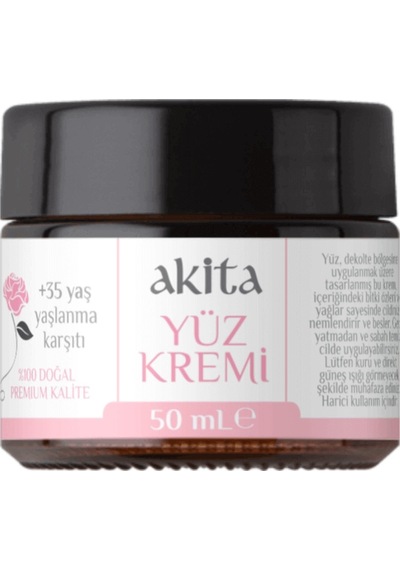 Akita Doğal  Yüz Kremi 35+ Yaş Gül 50 ML