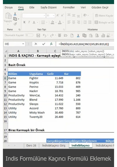 Microsoft Excel Video Ders Eğitim Seti