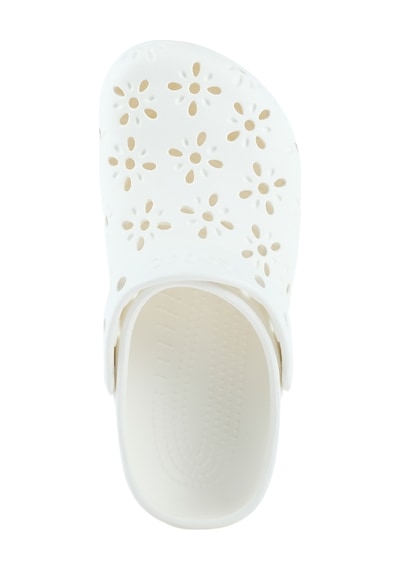 Crocs Classic Floral Cut Out Kadın Beyaz Terlik 210927-0wv Beyaz