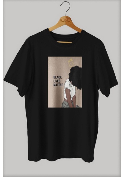 Flood Of Style Kadın Unisex Baskı Detaylı Oversize T-shirt K3 Siyah