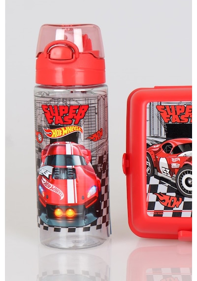 Dekomus İle Yeni Sezon Lisanslı Hot Wheels 2 Katlı Beslenme Kabı Ve 500 Ml Matara Seti Diğer