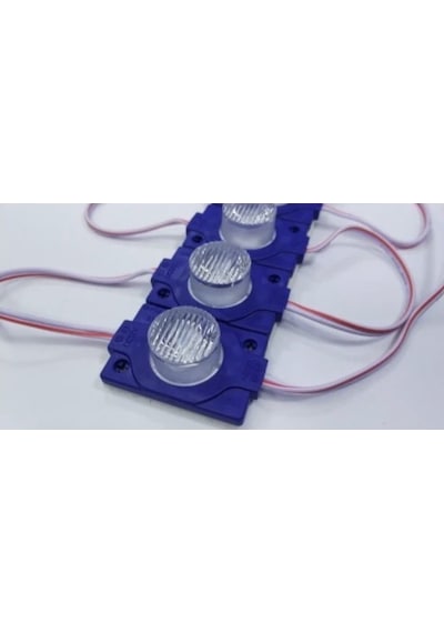 12 Volt 1.5 Watt Tek Mercekli Modül Led Mavi (10 Adet)