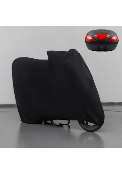 SYM HD2 200i EVO Çantalı Siyah Kumaş Motosiklet Branda Motor Penye Branda