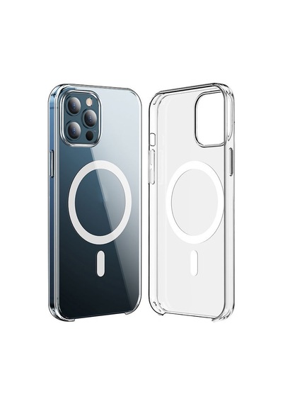 Zore Apple iPhone 15 Pro Max Uyumlu Omsy Wireless Şarj Özellikli Şeffaf Kılıf-renksiz